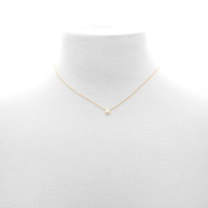 Dogeared Freshwater Pearls of Success Gold Dipped Necklace