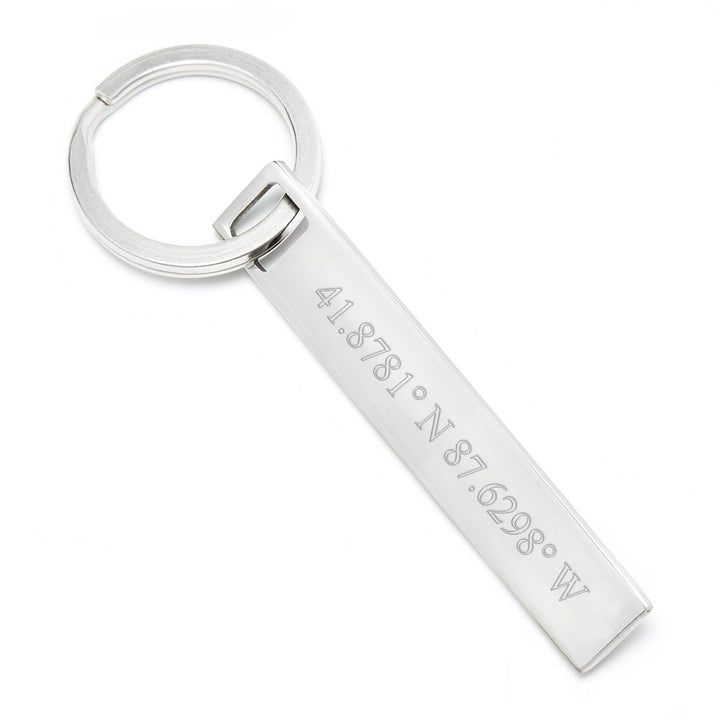 Custom Coordinate Tag Keychain