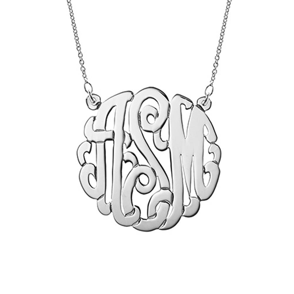 Sterling Silver Monogram Necklace