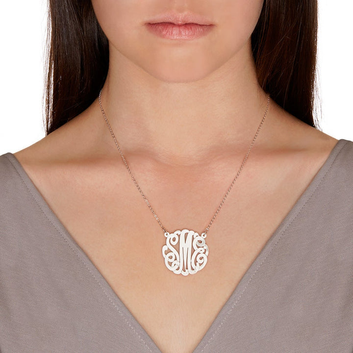 Sterling Silver Monogram Necklace