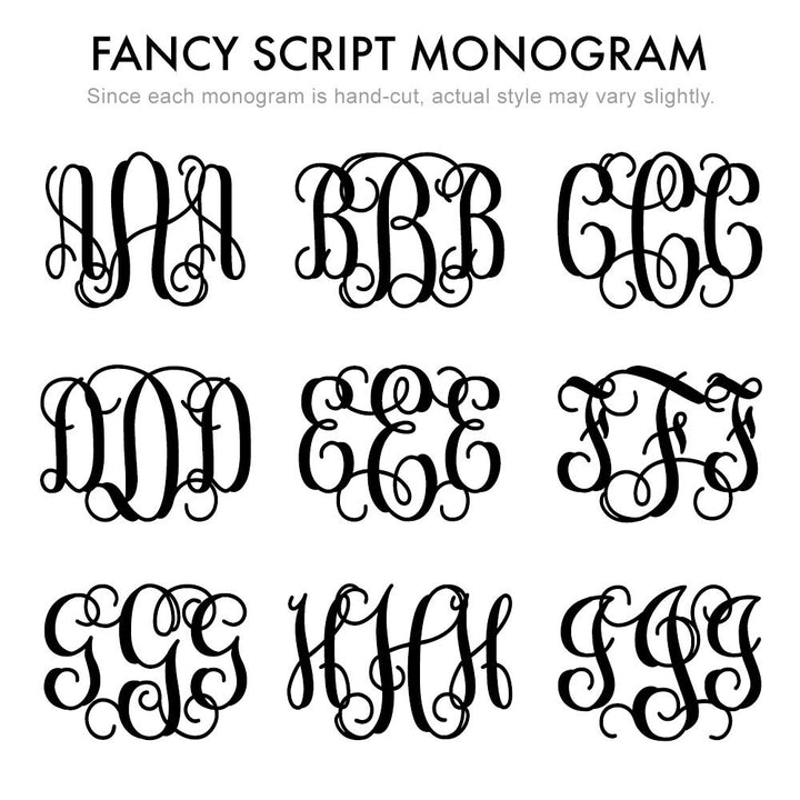 Fancy Script Sterling Silver Monogram Necklace