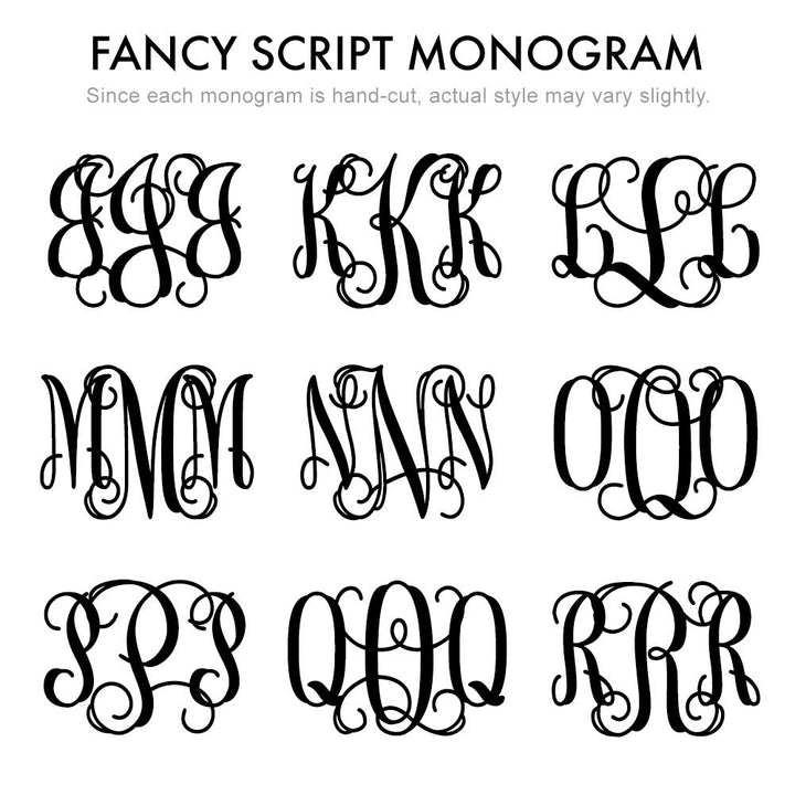 Fancy Script Sterling Silver Monogram Necklace