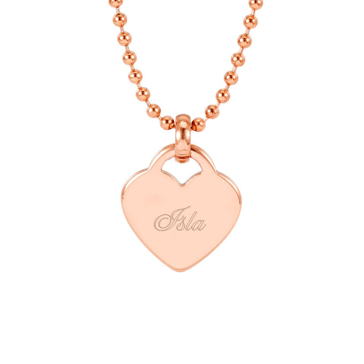 Rose Gold Stainless Steel Small Heart Pendant