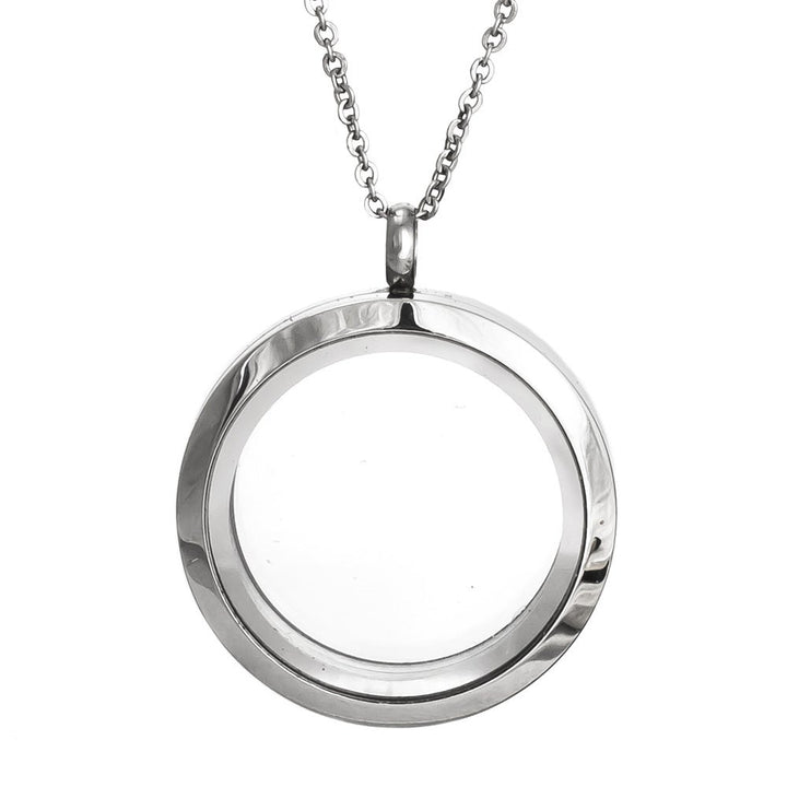 Round Build A Charm Glass Floating Locket