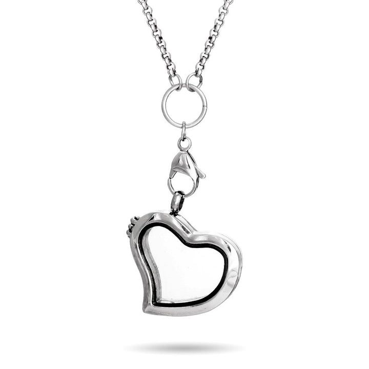 Heart Shaped Build A Charm Glass Floating Locket