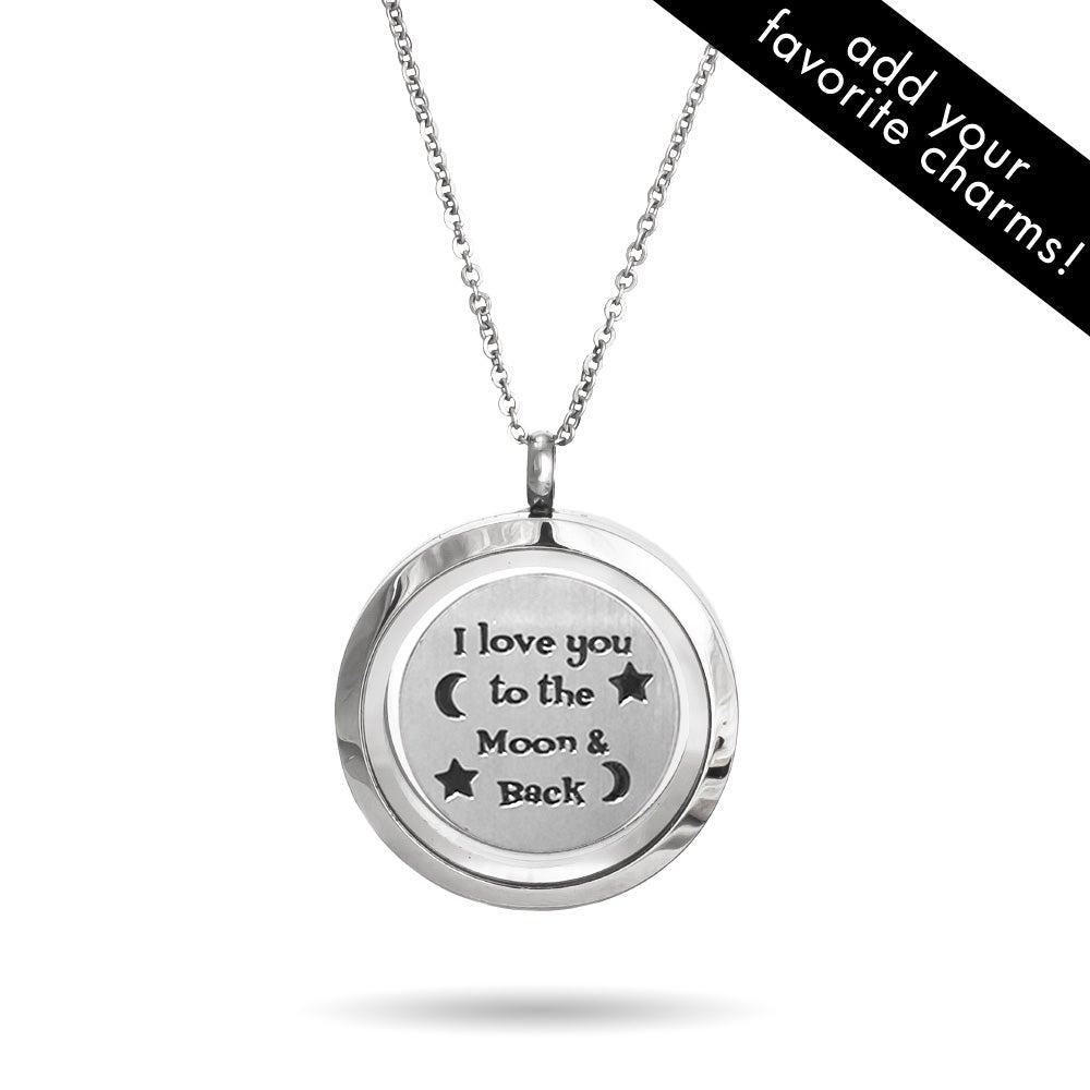 I Love You To The Moon and Back Floating Locket