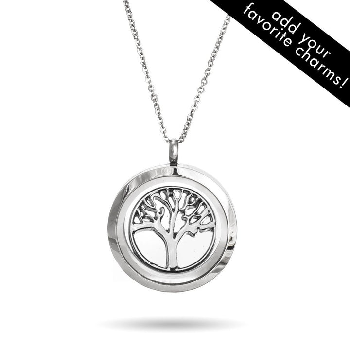 Tree of Life Round Build A Charm Floating Locket