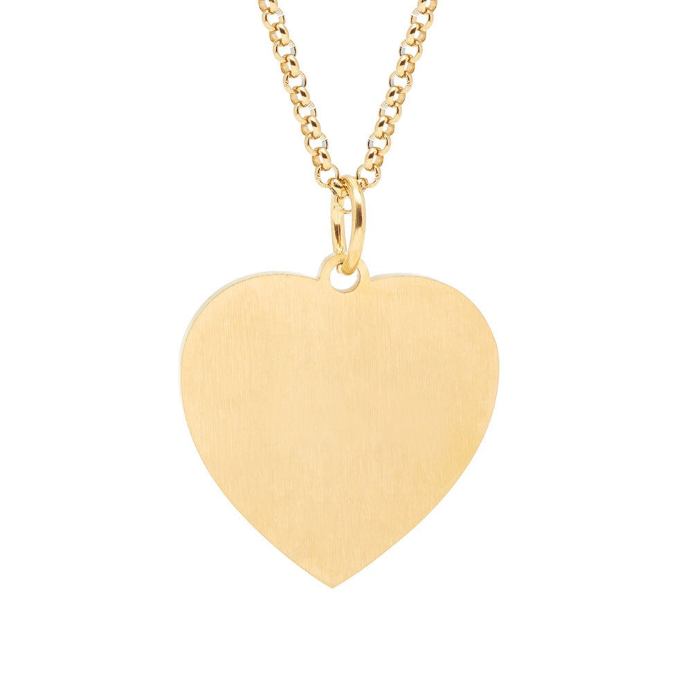 Gold Picture Necklace Heart Necklace