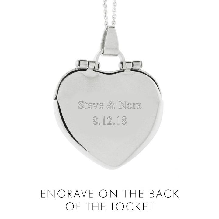 Engraved Heart Envelope Locket with Insert