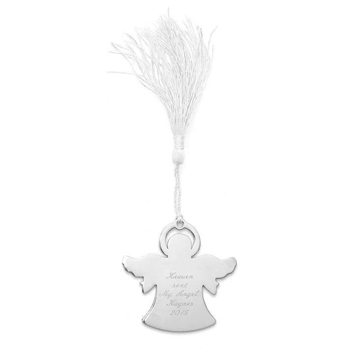 Engravable Angel Metal Christmas Ornament