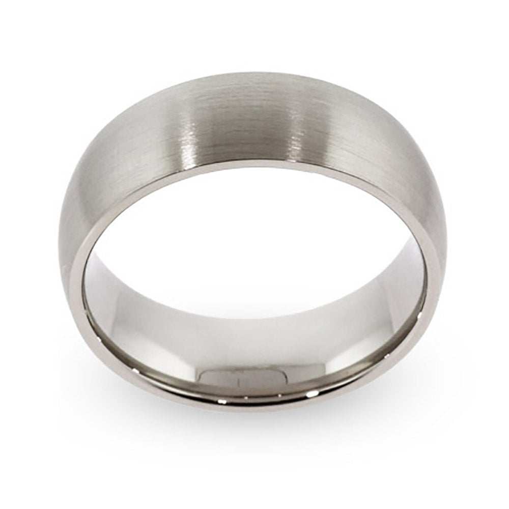 7mm Brushed Stainless Steel Wedding Band