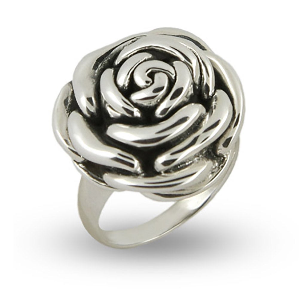 Sterling Silver Rose Ring