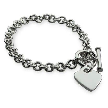 Silver Heart Tag Bracelet | Eve's Addiction®
